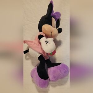 Disney Minnie Mouse Plush Toy - Black, Pink, Purple